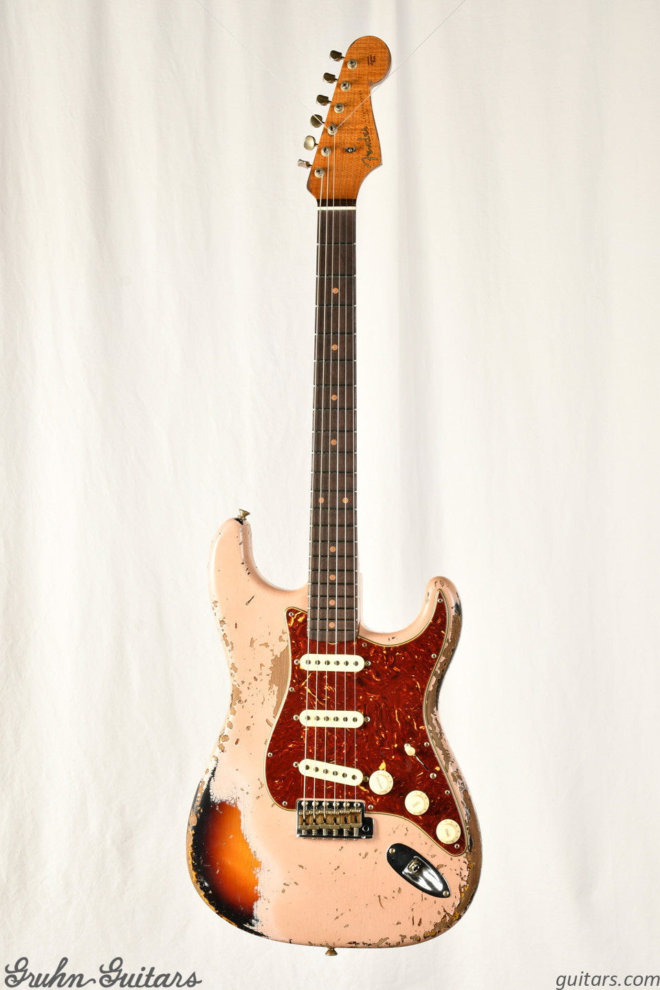 Fender Custom Shop Limited Roasted 60 Stratocaster Super Heavy Relic - Dirty Shell Pink / 3 Color Sunburst New EF10385