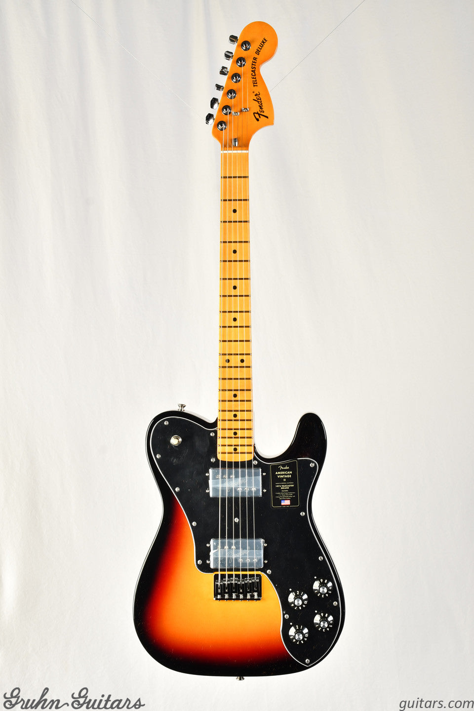 Fender American Vintage II 1975 Telecaster Deluxe Maple Fingerboard - 3 Color Sunburst New EF10703