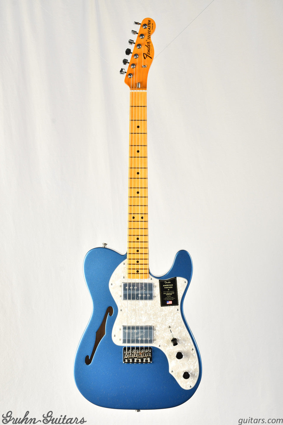 Fender American Vintage II 1972 Telecaster Thinline Maple Fingerboard - Lake Placid Blue New EF10714