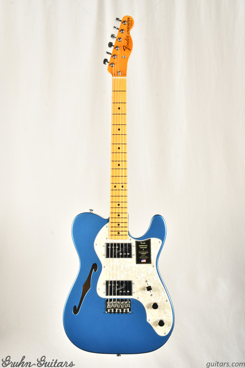 Fender American Vintage II 1972 Telecaster Thinline Maple Fingerboard - Lake Placid Blue New EF10495