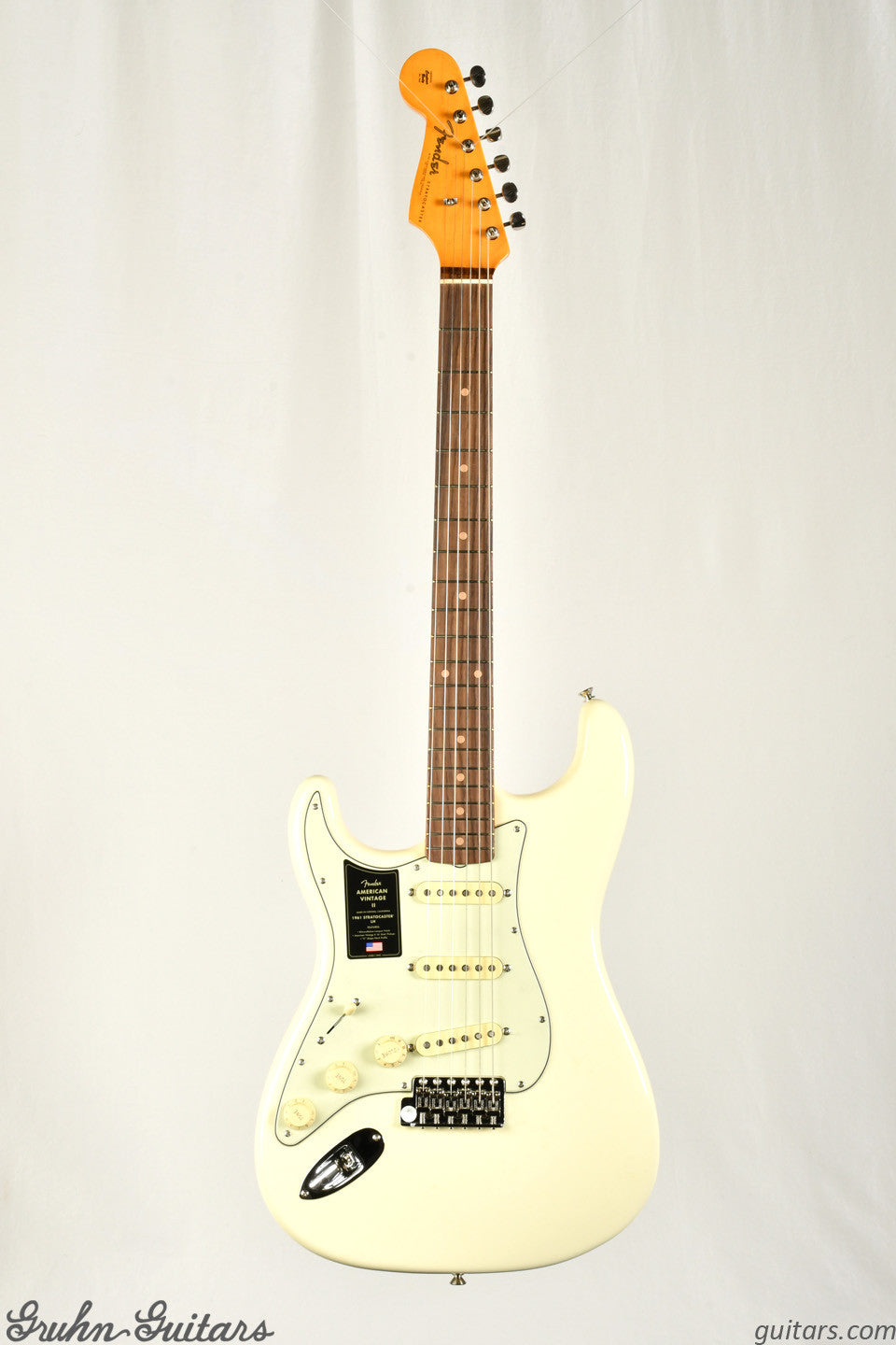 Fender American Vintage II 1961 Stratocaster Left-handed Rosewood Fingerboard - Olympic White New EF10603