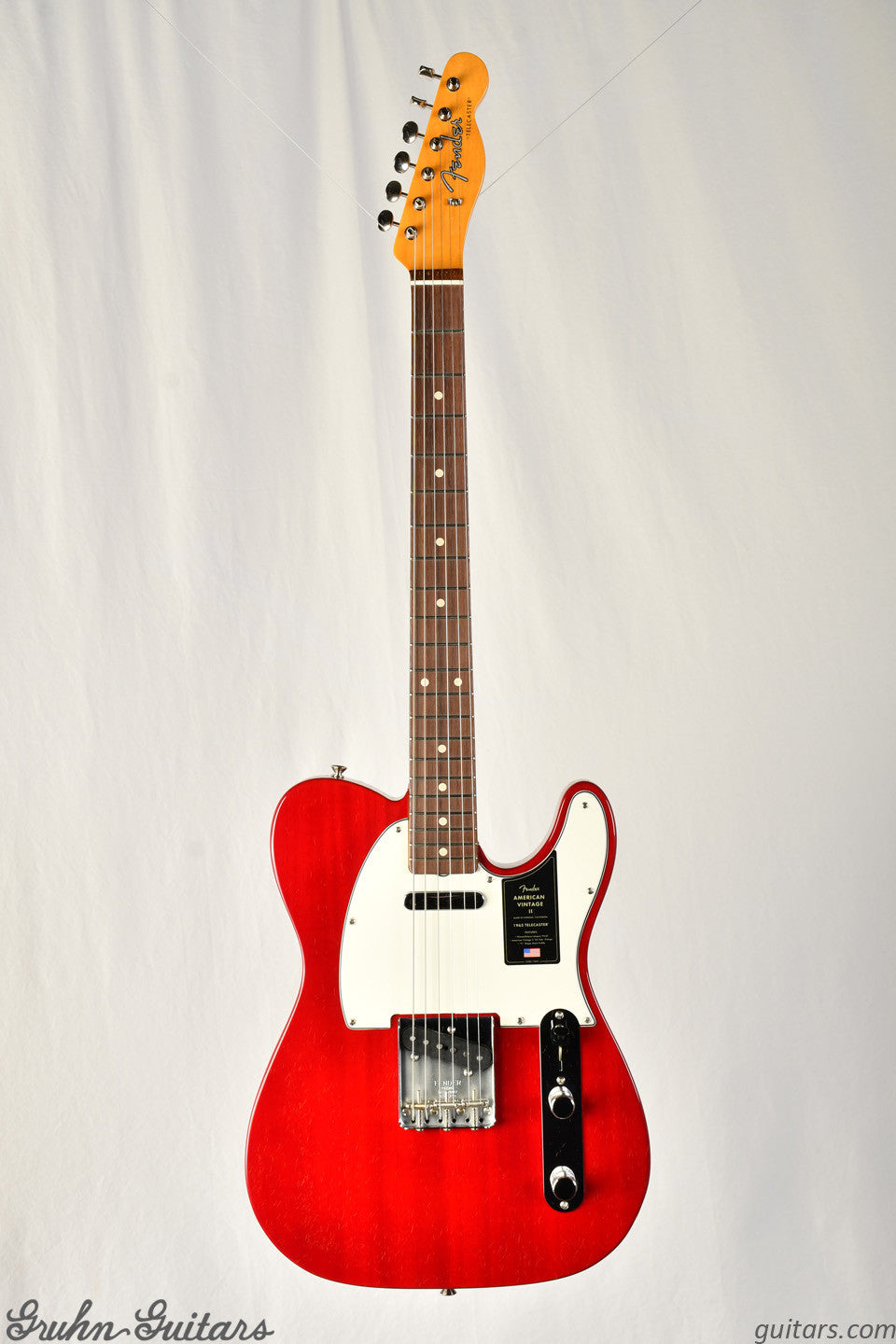 Fender New Fender American Vintage II 1963 Telecaster Rosewood Fingerboard - Crimson Red Transparent New EF10691