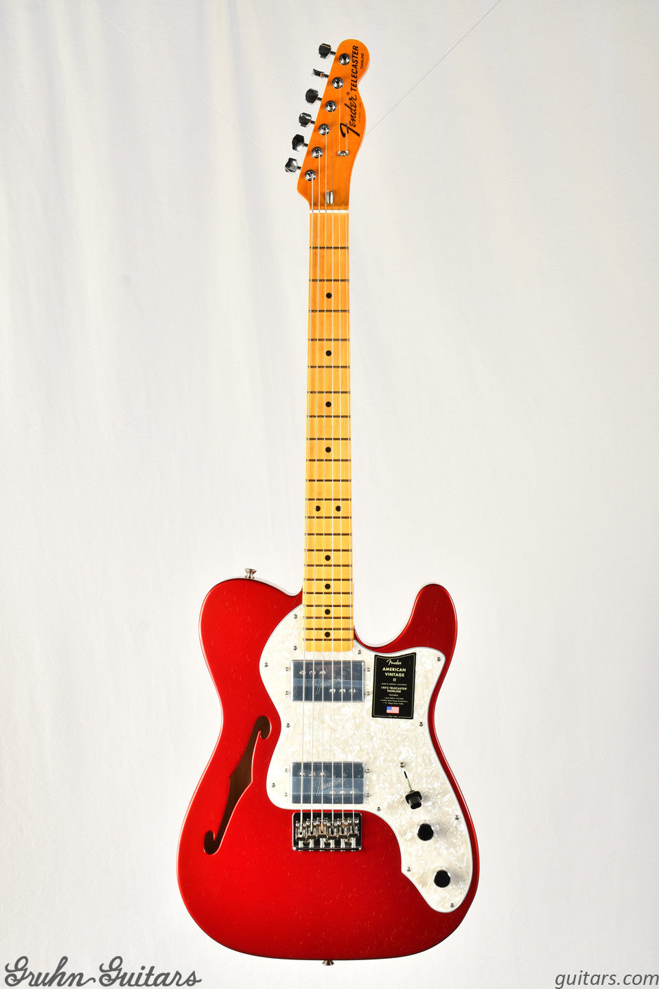 Fender American Vintage II 1972 Telecaster Thinline Maple Fingerboard - Candy Apple Red New EF10735