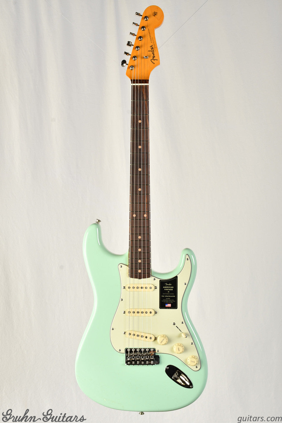 Fender American Vintage II 1961 Stratocaster Rosewood Fingerboard - Surf Green New EF10744