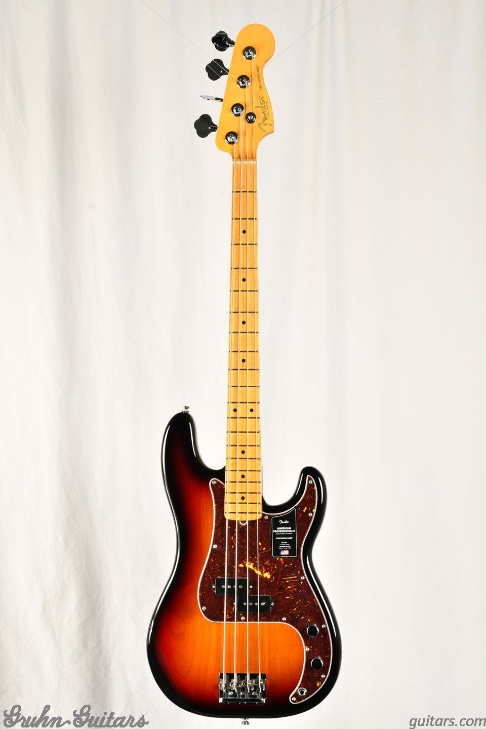 Fender American Professional II Precision Bass Maple Fingerboard - 3 Color Sunburst New BF3312